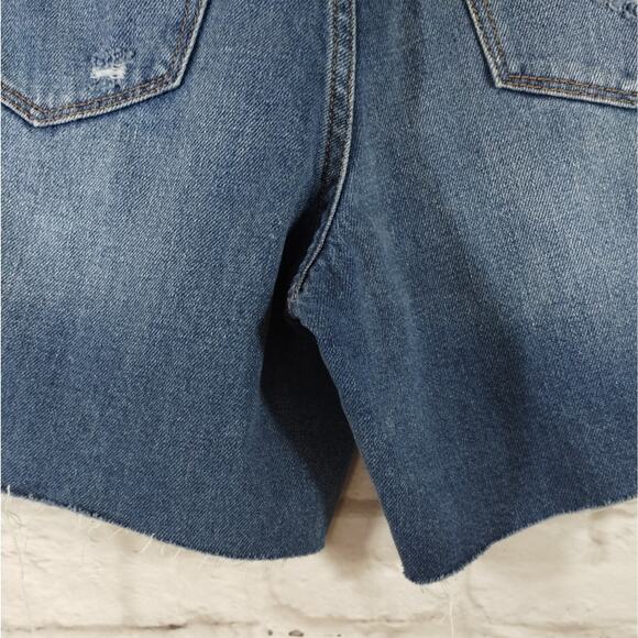 MS BlankNYC Women's The Warren Distressed Blue Ground Rules Denim Shorts NWT 26 - Picture 9 of 12